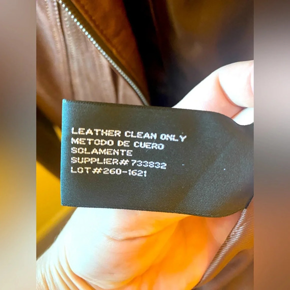 NWOT A.N.A 100% Leather Stand-Collar Jacket - Picture 13 of 14